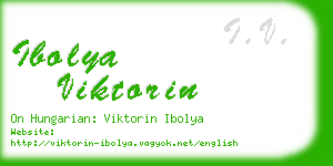 ibolya viktorin business card